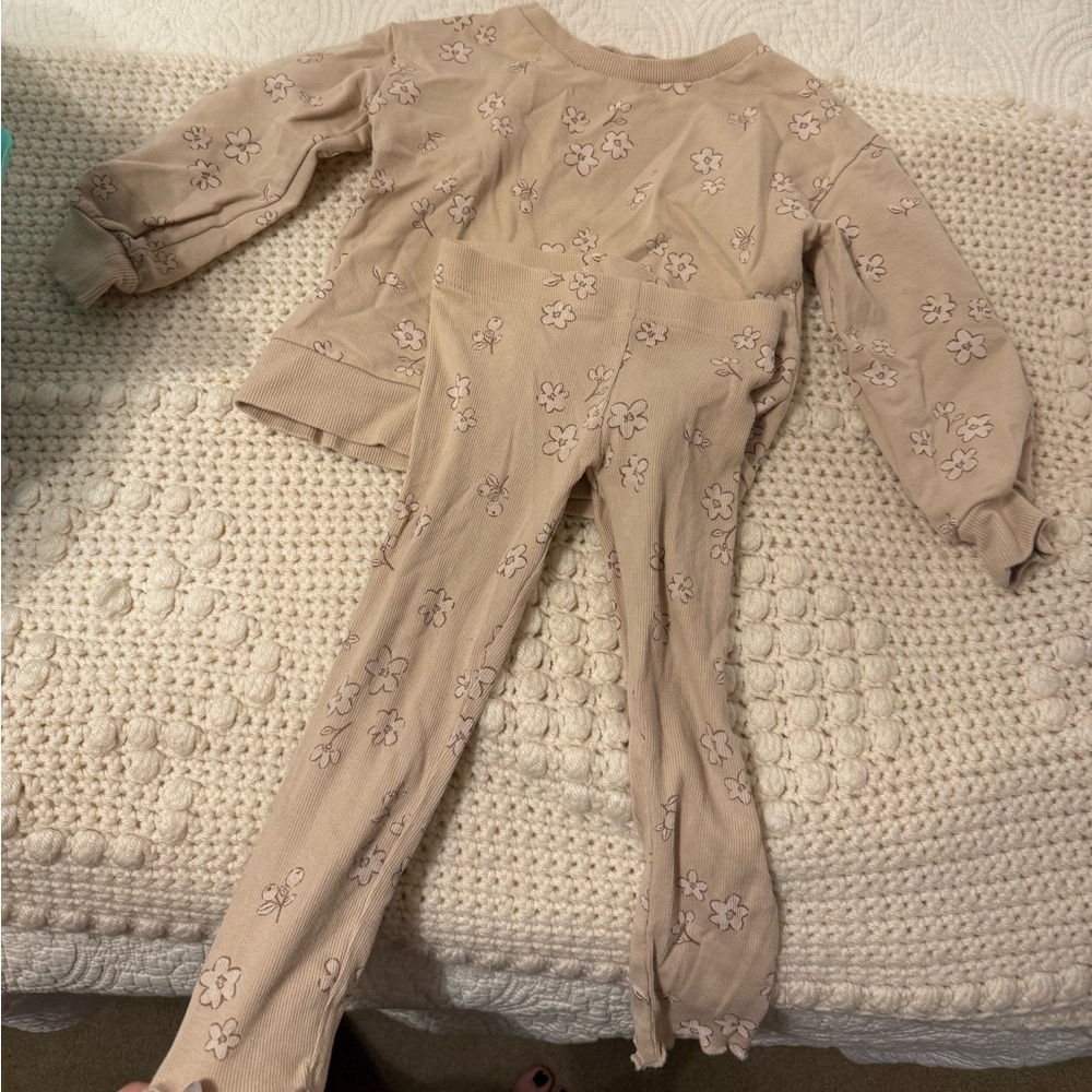 Carter's Beige Floral Kids' Set